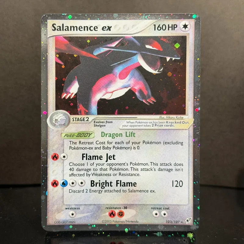 Cartões de proxy Pocket EX Deoxys Crobat Jirachi Latios Sharpedo Salamence Hariyama Deoxys Rayquaza Cosmos Holo Gold Star UR