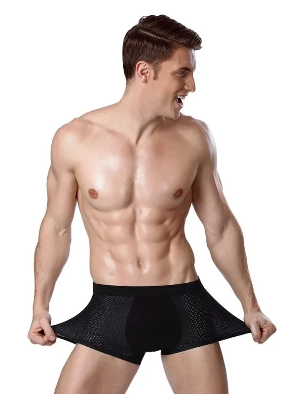 Plus Size 8XL Bamboo Boxer Shorts for Men 4-Pack - Breathable Moisture Wicking Anti Chafing Underwear, Solid Color Comfortable T — image 14