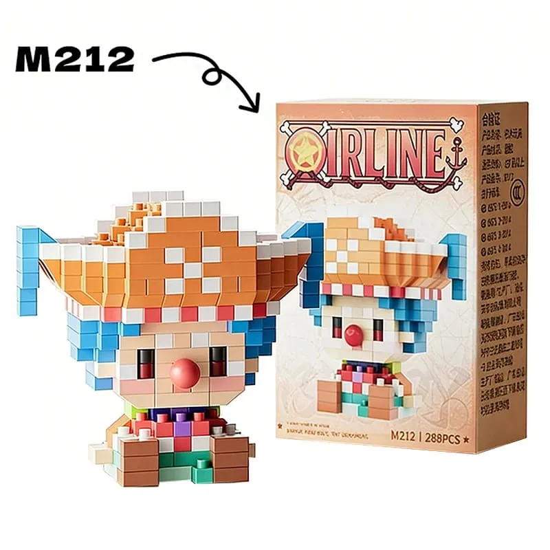 Anime bloco de construção chopper buggy montagem micro bloco de construção zoro robin personagem modelo mini tijolos figura brinquedos para presente