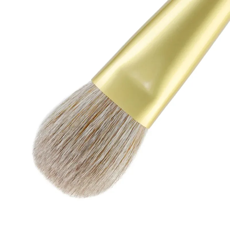 SD02 Pincel de maquiagem profissional feito à mão, pincel redondo plano, blush, iluminador, cabra macia, cabelo de raposa vermelha — image 3