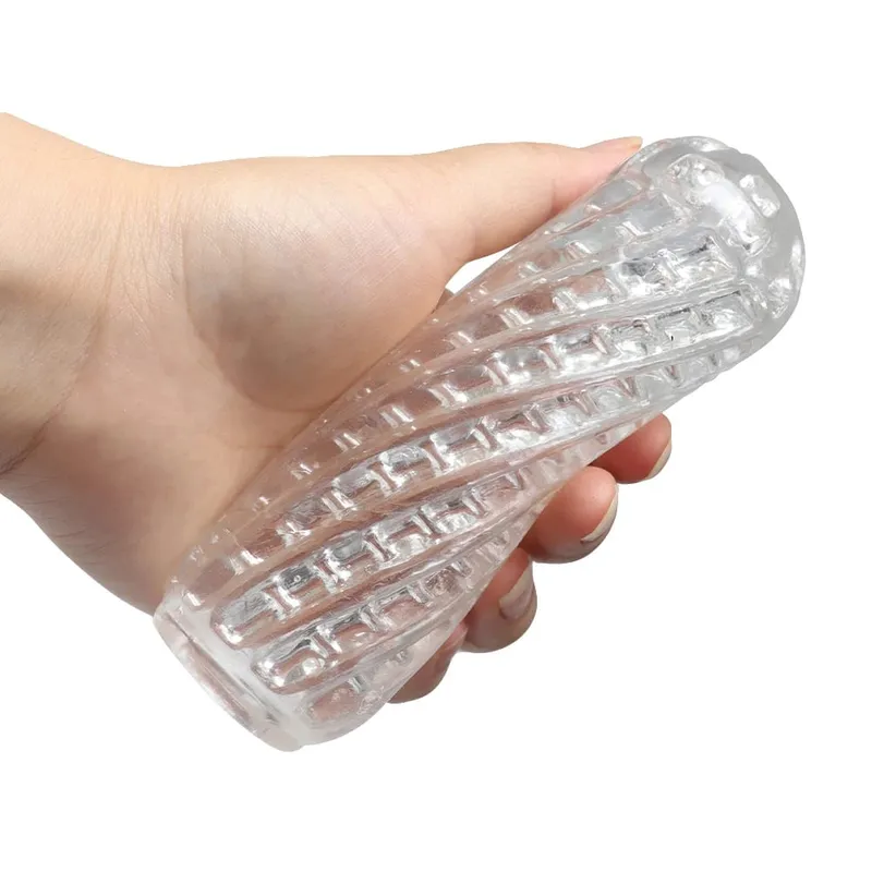 Masturbação para homens pênis agradável dispositivo de copo de aeronave macio transparente bolso manga vaginal treinamento 18 brinquedos sexuais eróticos adultos — image 3
