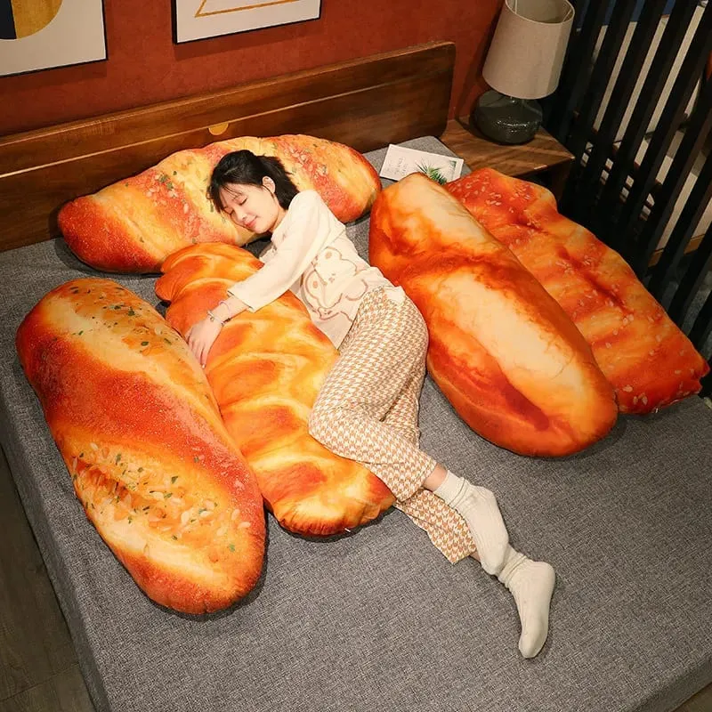 20/50cm Long Bread Pillow Stuffed Like Real Sesame S Cheese Denmark Toast Chopped Green Onion Sleeping Hug Support Leg Gift — image 5
