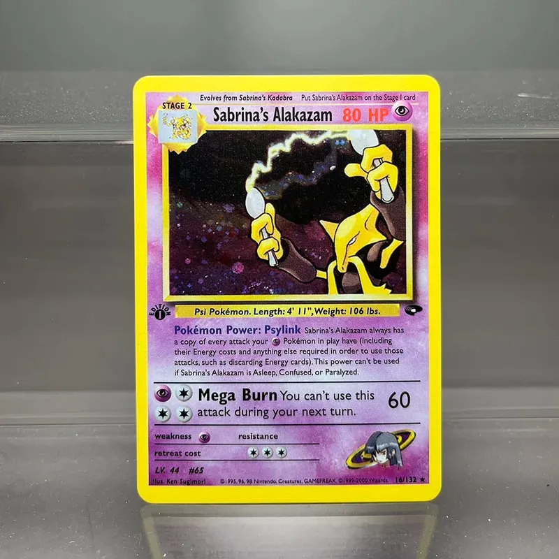 Cartões pkm 1ª edição desafio de academia 1996 conjunto de base cartões de folha única mewtwo gengar raichu jogo coleção cartões ptcg cartões proxy