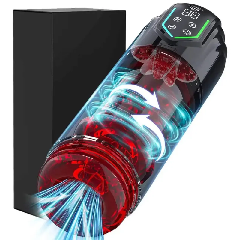 Copo masturbador masculino telescópico automático, sucção vibratória, masturbação, vagina, boquete, brinquedos sexuais adultos para homens