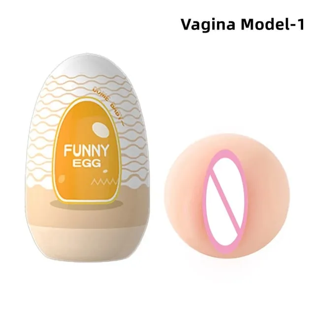 Copos masturbador ovo portátil estimulador pênis massageador de borracha macia adulto brinquedos sexuais para homens realista vagina bolso buceta