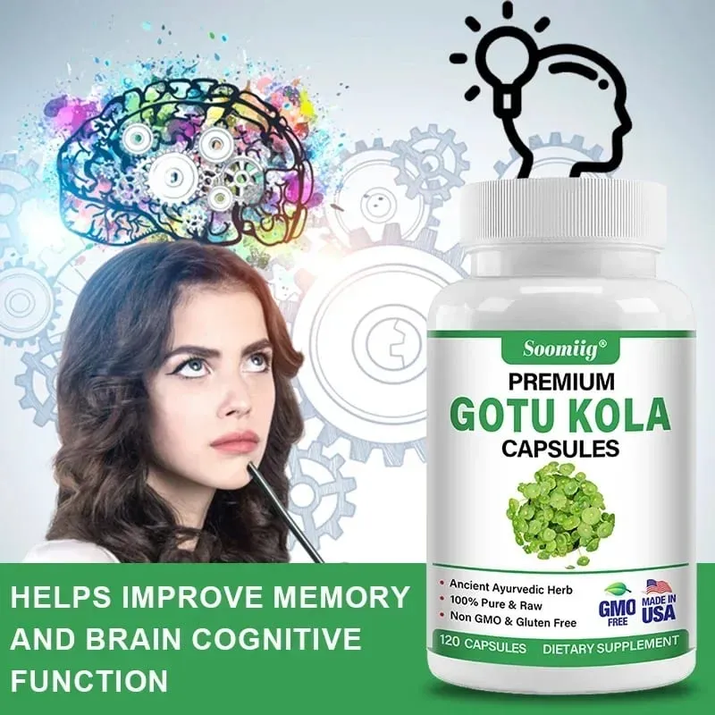 Premium Centella Asiatica Capsules - Brain Supplement - Brain & Nervous System Calm Mental Clarity Improve Skin