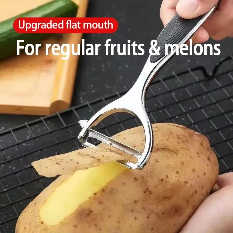 Aço inoxidável frutas vegetais ferramentas descascador de legumes descascador de batata acessórios de cozinha alça antiderrapante sggj001