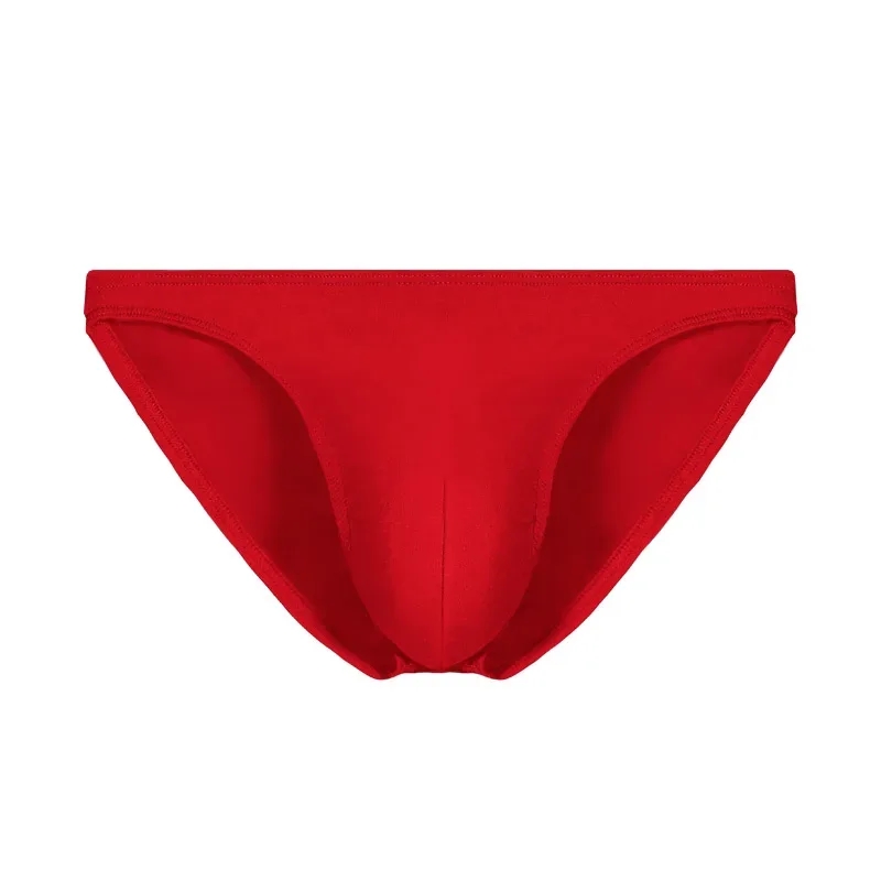 Roupa interior masculina calças triangulares pequenas u convexo modal fino estiramento sexy cintura baixa apertado cuecas laterais estreitas