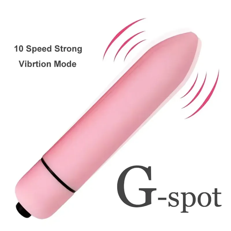 Mini Bullet Women Vibrator Strong Shock Vibrating G-Spot Vagina Stimulator Thrusting Clitoral Dildo Sex Toy for Couple Adult 18+