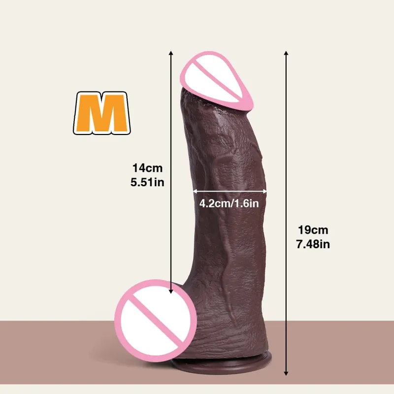 Enorme vibrador realista dupla camada de silicone pênis macio grande galo 2 cores 4 tamanhos para mulheres masturbação brinquedos sexuais suprimentos para adultos