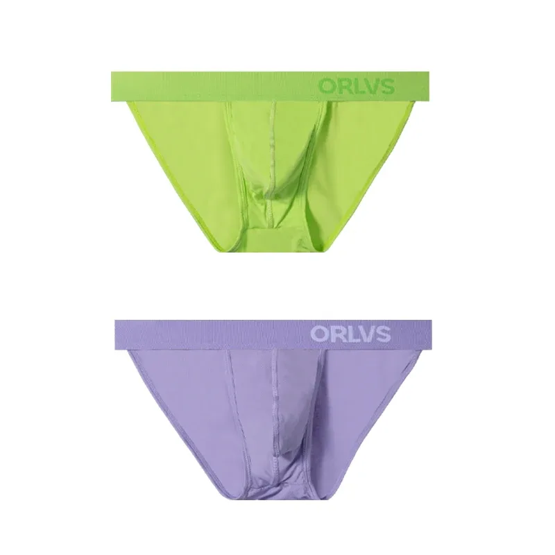 Cuecas modal ultrafinas masculinas, bolsa convexa em u, cintura elástica brilhante, cor sólida, respirável, roupa íntima diária, 1 peça
