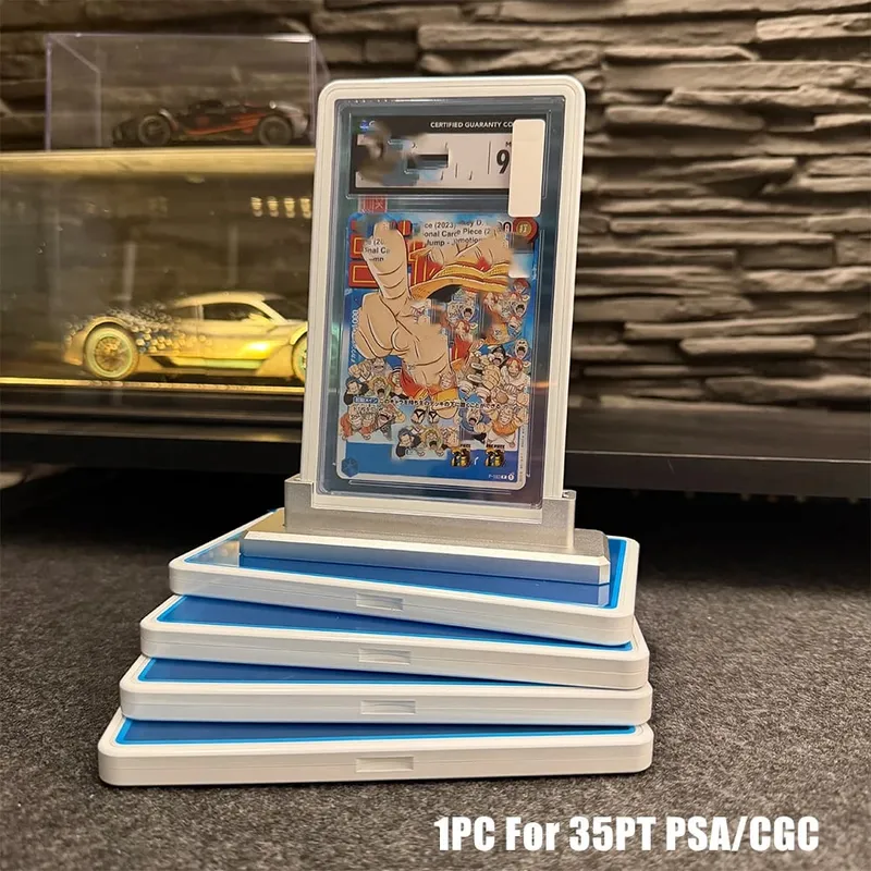 Multicolor gradiente cor liga de alumínio cartão comercial proteger titular caixa de metal para 35pt psa cgc cartão graduado