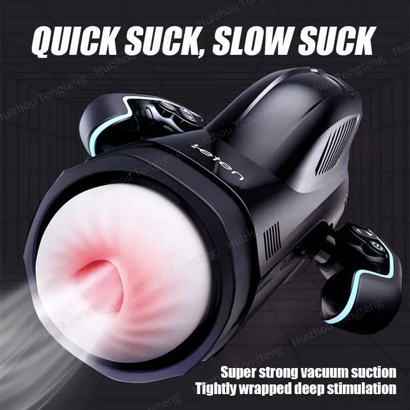 Masturbador masculino automático com modos de sucção, máquina de aquecimento, display lcd, brinquedo sexual adulto para homens