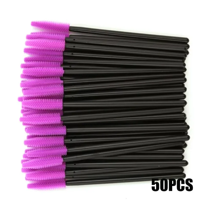 50/100pcs Eyelash Brush Silicone Eyelashes Brushes Mascara Wands Applicators For Woman Lash Eyebrows Cosmetic Makeup Tool