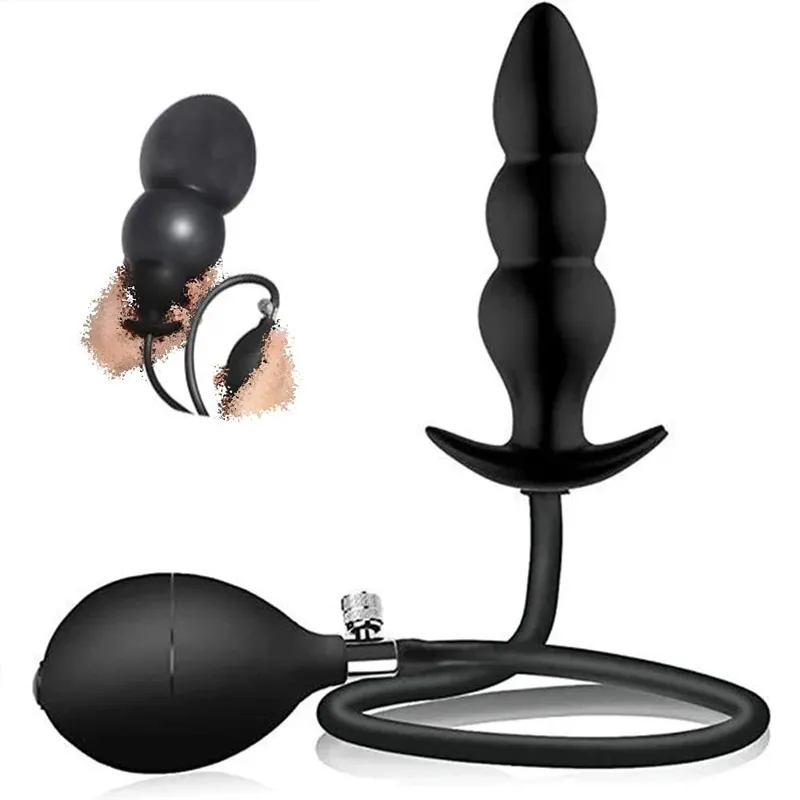 Expansor anal expandir inflável anal plug oversized enema treinamento butt plug dilatador bunda brinquedo sexual de próstata para homens