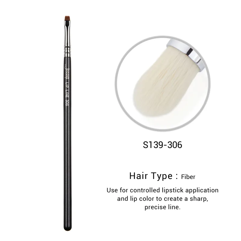 Jessup Lip Brush Professional Lip Makeup Brushes for Lipstick Streak-Free Application Small Tongue Shape Contour Define Lips — image 11