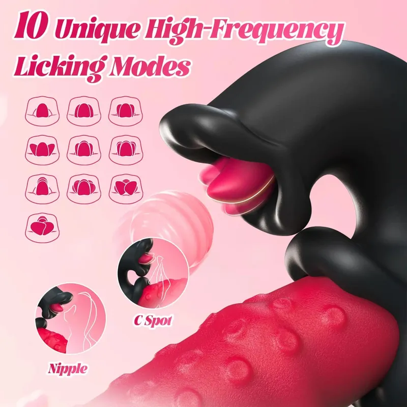 Vibrador poderoso para lamber o ponto G, estimulador de clitóris, massageador vaginal, brinquedo sexual adulto para mulheres e casais