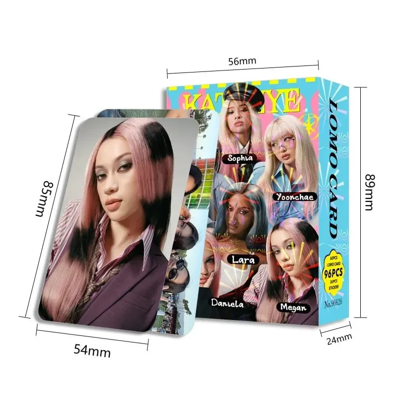 sell well96 katseye peripheral small cards star support photo cards double-sided color printing LOMO cards gift cards