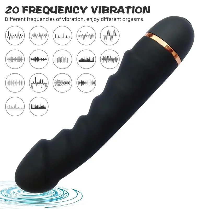 20 種模式震動器柔軟矽膠假陽具逼真陰莖強力運動 G 點陰蒂刺激器女性自慰器成人性玩具