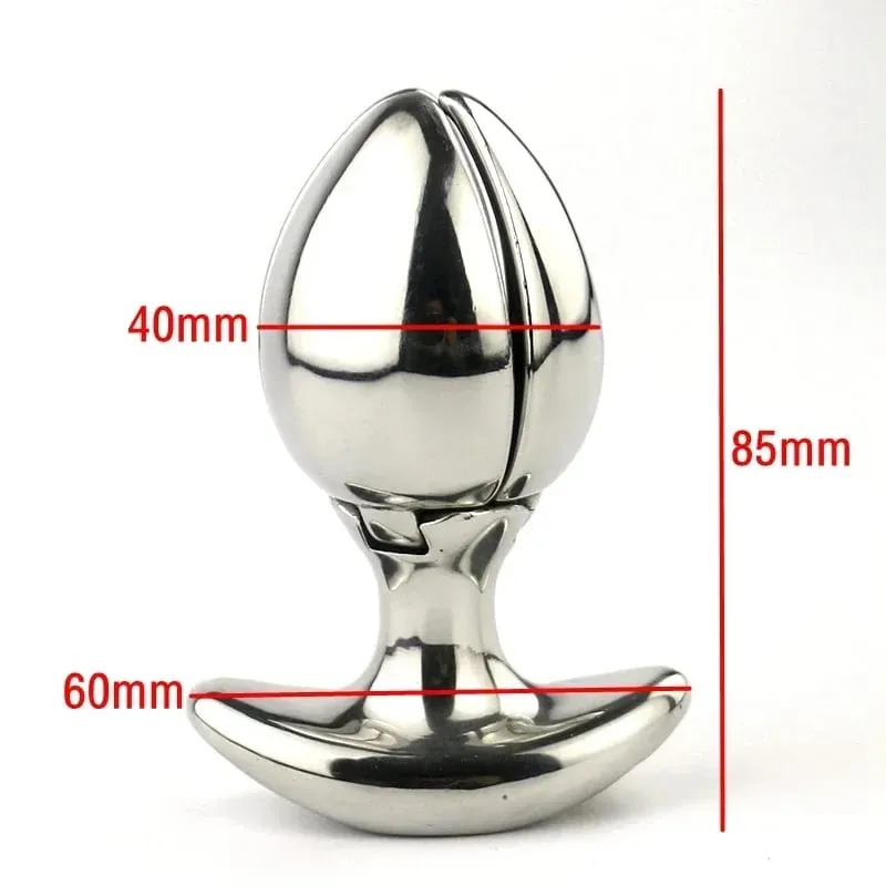 Dispositivo de castidade em aço inoxidável, trava anal com âncora ajustável, plugues de metal, brinquedos sexuais anais para mulheres e homens, adultos, mas plug
