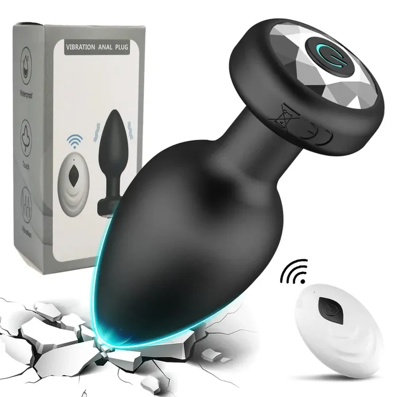 Plugue anal vibrador com 10 velocidades, plugue anal com controle remoto, massagem de próstata, masturbador feminino, brinquedos sexuais adultos para mulheres, homens, gays