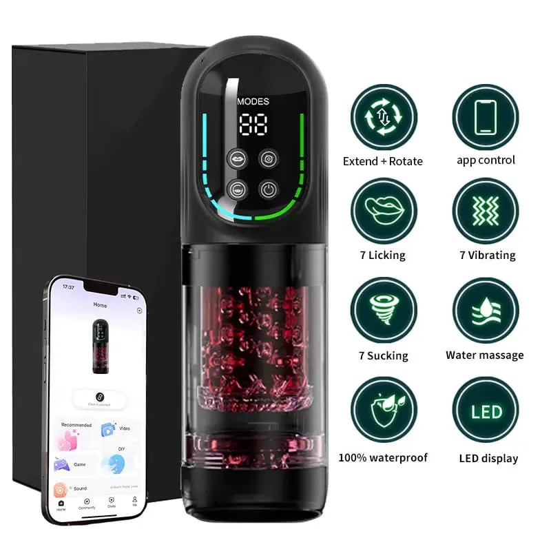 Empurrão automático rotativo masturbador masculino lambendo Stroker sucção boquete 100% bomba de pênis à prova d' água brinquedos sexuais adultos para homens