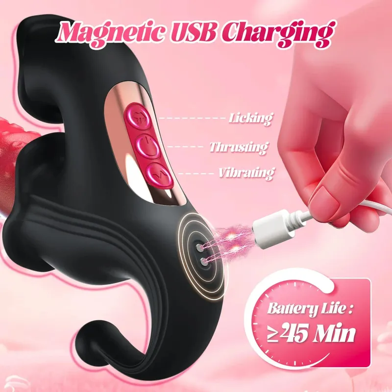 Vibrador poderoso para lamber o ponto G, estimulador de clitóris, massageador vaginal, brinquedo sexual adulto para mulheres e casais