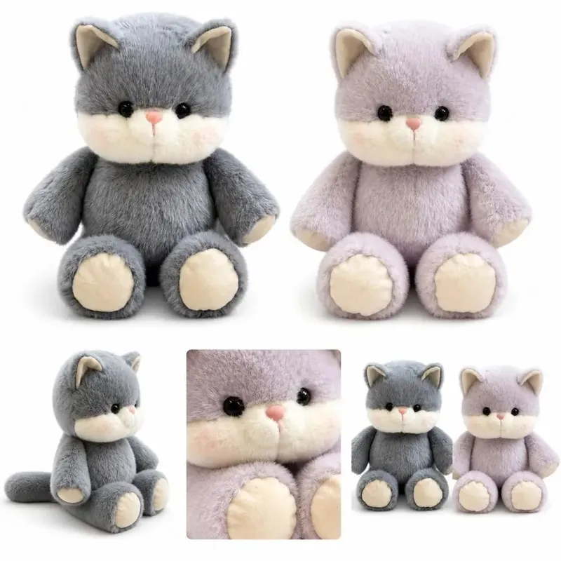 Novo design macio gato de pelúcia travesseiro de pelúcia suporte emocional 17.7 polegada animais de pelúcia padrão de gato bonito brinquedos de pelúcia