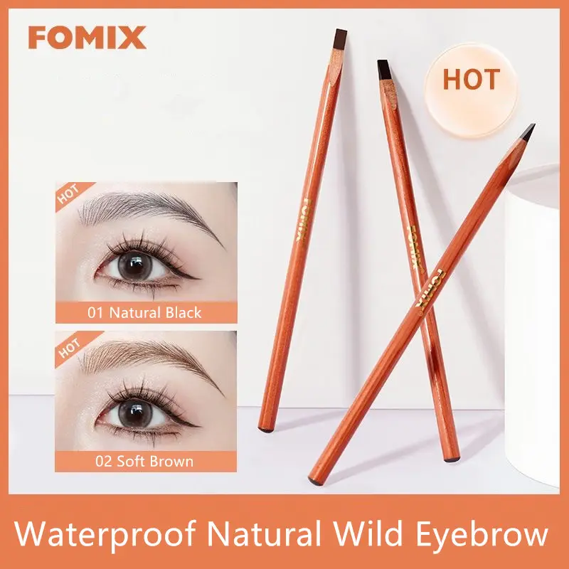 Caneta de sobrancelha microblading dura, à prova d'água, definidor de lápis de sobrancelha, aplicador natural de longa duração, fácil de usar