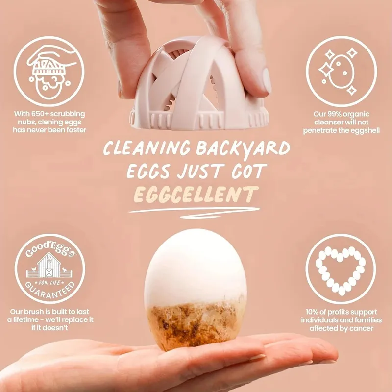 Silicone Egg Washing Brush Specialized Egg Cleaner Tool Flexible Food Grade Scrubber for Farm Fresh Eggs Kitchen Use
