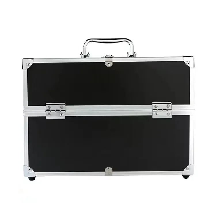 Professional Aluminum Alloy Cosmetic Case Large Capacity Multi-layer Portable Storage Box For Nail Tattoo Makeup Beauty Supplies