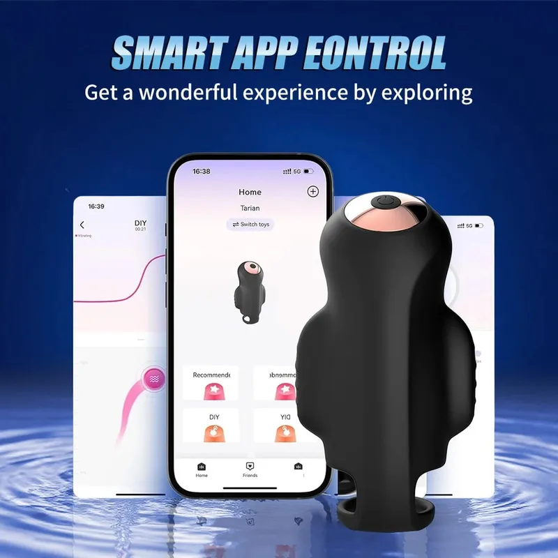 男性龜頭按摩器陰莖刺激器陰莖震動器延遲耐力訓練器震動器口腔高潮自慰器男性性玩具