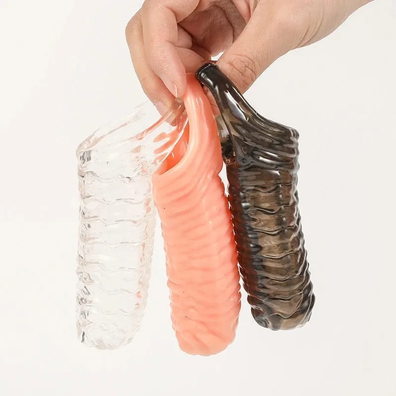 Anel peniano masculino realista, extensor de manga peniana, atraso na ejaculação, anel peniano, brinquedo sexual reutilizável — image 2