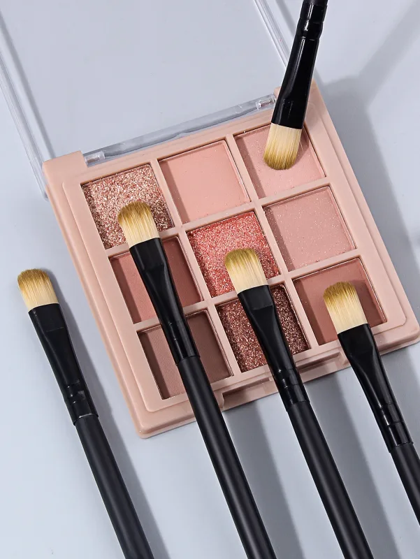 10 pçs olhos pincéis de maquiagem conjunto profissional macio contorno sombra delineador sobrancelha escova feminino beleza facial ferramenta cosmética