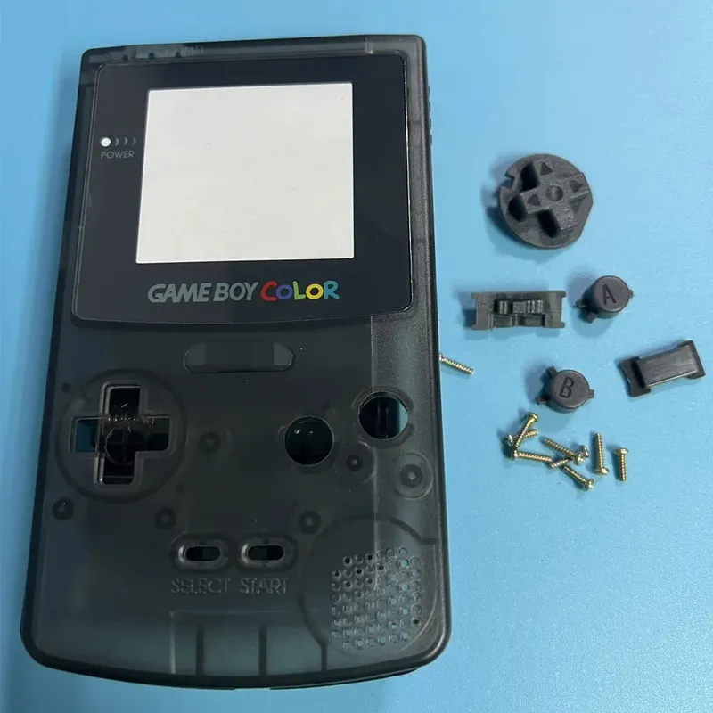 新款 Gameboy 彩色外殼 GBC 外殼限量版替換外殼遊戲週邊配件男孩生日禮物夜光
