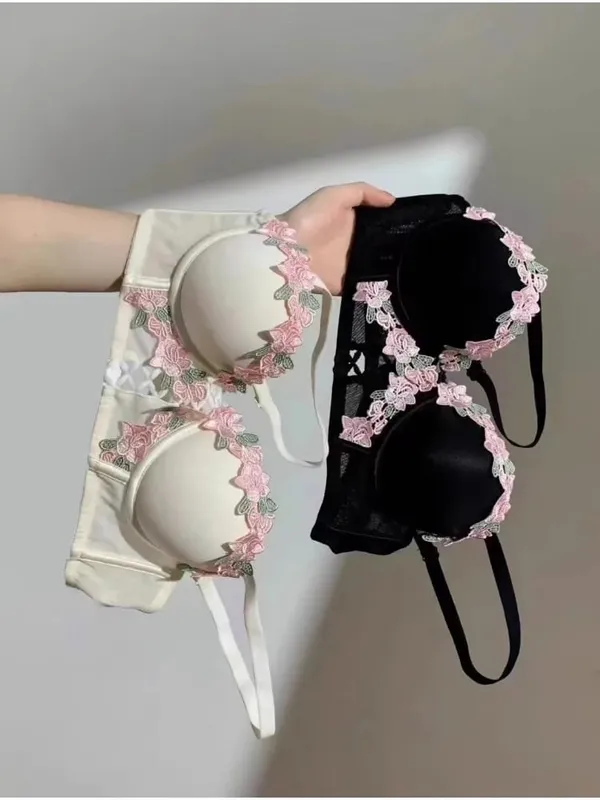 Londres anime bralette-sutiã delicado sem fio para conjunto adolescentes japonês verão roupa interior pequeno busto close-fit sutil fascínio