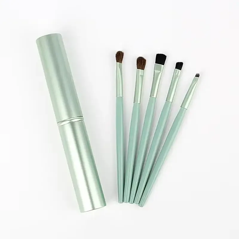 5pcs eyeliner Brush With Storage Tube Eye Makeup Brushes Set Soft Eyeshadow Brush Smudging Brush