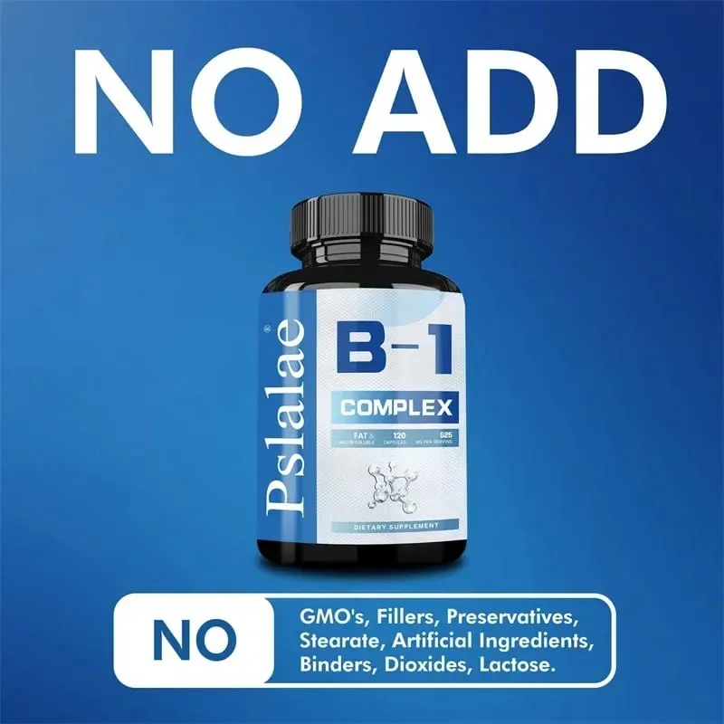 Complexo de Vitamina B1 - Fadiga Digestão Estresse Humor Fórmula Aumenta Energia e Metabolismo