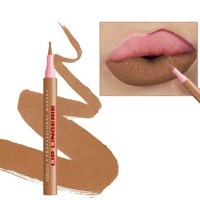 Lápis delineador labial fosco, à prova d'água, aplicação suave, hidratante à prova de manchas, altamente pigmentado, 6 cores, maquiagem para contorno labial