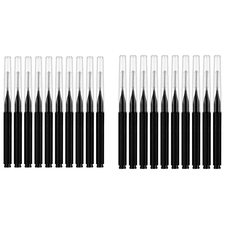 10/20 pçs escovas de sobrancelha mini escova de levantamento de sobrancelha descartável maquiagem cílios ferramenta dente escova interdental lash extensão suprimentos