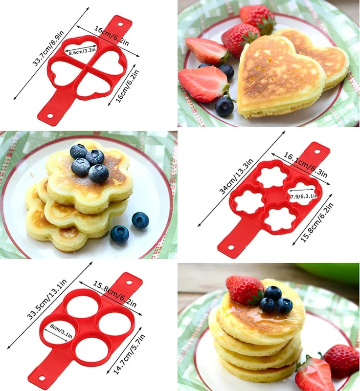 Ovo panqueca anel antiaderente fabricante de panqueca molde silicone ovo fogão frito ovo shaper omelete moldes para cozinha acessórios de cozimento