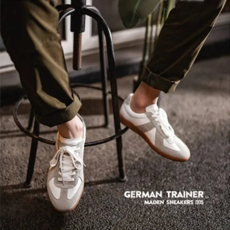 Maden vintage retalhos alemão treinador tênis unissex primavera e verão esportes sapatos casuais rendas sapatos ao ar livre — image 5