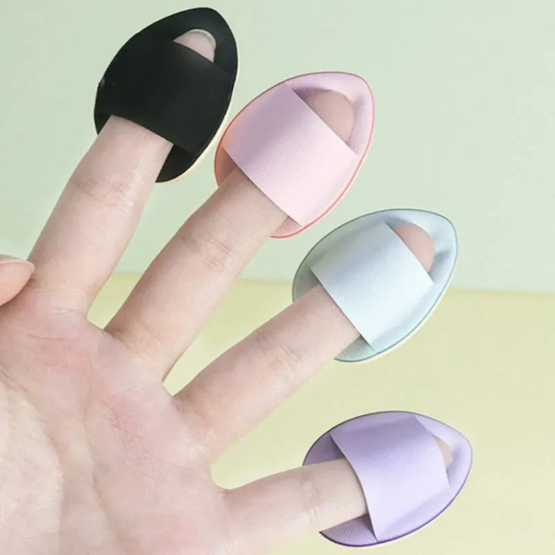 Solid Color 12PCS Makeup Sponge Set Loose Powder and Finger Catching Thumb Puff Cotton Mini Powders Puffs Soft Makeups Eggs Set