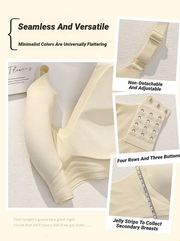 Sutiã sem costura de peito pequeno feminino push-up confortável sem arame suporte macio roupa interior fechada para mulher com seios sem jantes