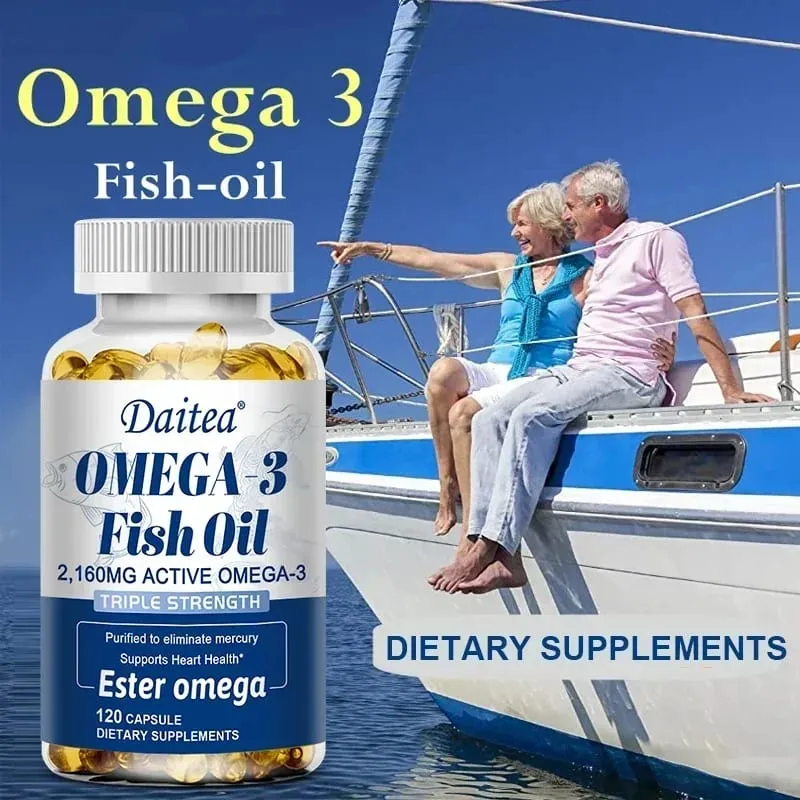 Omega 3 Fish Oil - EPA & DHA Highest Potency for Joint & Brain Support Heart Health Eyes