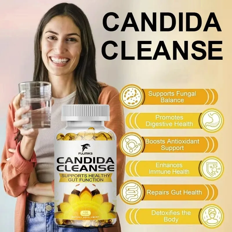 Fulimiks Candida Cleanse - Antioxidant Intestinal Cleansing and Detoxification Promote Digestion & Metabolism - 120 Capsules
