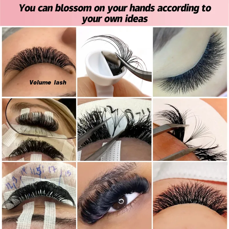 Qeelasee Professional Mink Individual False Eyelash Extensions Maquiagem Cilios Volume Fan Eye Lashes Wholesale Supplies