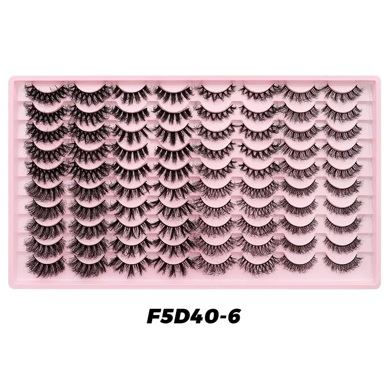 40 pares de volume tira cílios falso vison cílios postiços kit cosméticos macio falso volume extensões de cílios atacado
