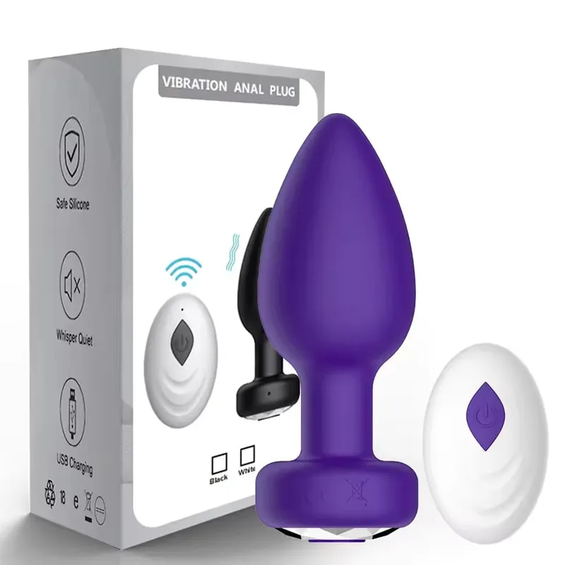 Vibrador anal sem fio para homens, plugue anal com controle remoto, estimulador de próstata, massageador vaginal, brinquedos sexuais adultos, mulheres gays