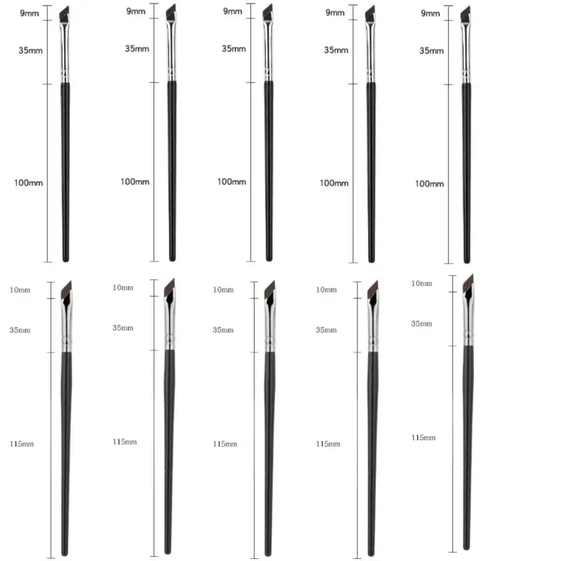 1-16 Chiếc Nâng Cấp Lưỡi Bút Kẻ Mắt Bàn Chải Siêu Mỏng Góc Mịn Flat Eyebrow Brush Liner Brow Nơi Cọ Trang Điểm Chính Xác Chi Tiết Bàn Chải